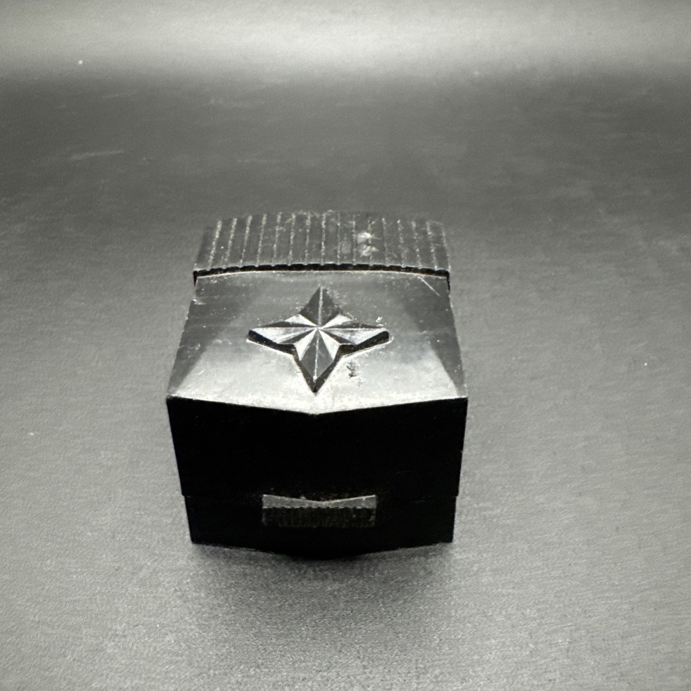 Vintage‎ Art Deco MCM Black Celluloid Plastic Ring Box Presentation Box